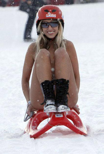 Nude Bobsleigh Competition in Germany