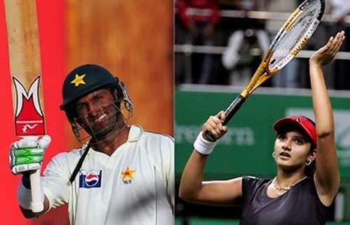 Pakistani cricket player weds Indian tennis star