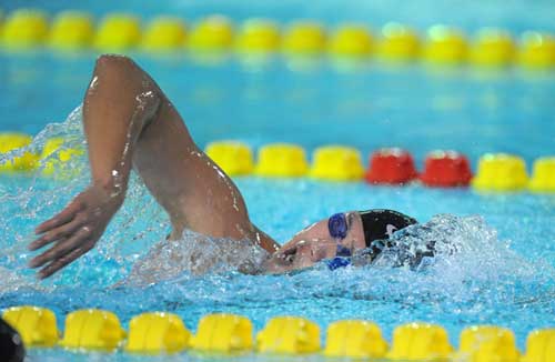 Zhang wins 3rd gold in national swimming championships