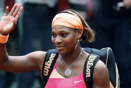 Serena back with a win, Safina slumps in Rome