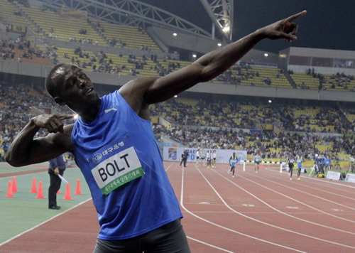 Bolt wins 100 in 9.86s at SKorean meet