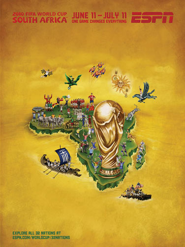 ESPN World Cup posters for 32 teams