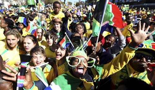 Fans parade in support of 'Bafana Bafana'