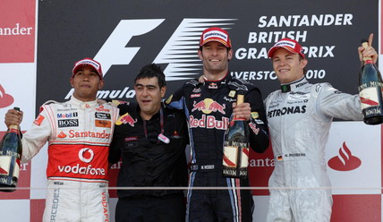 Webber wins British GP after incident with Vettel