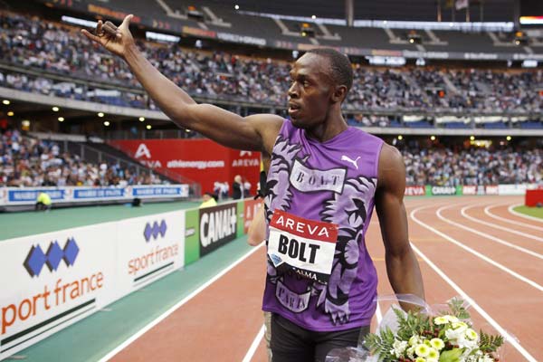 Bolt beat Powell to win 100m at Paris Diamond League