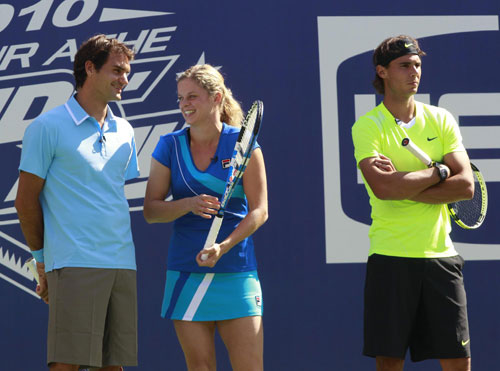 Clijsters takes a stroll down memory lane