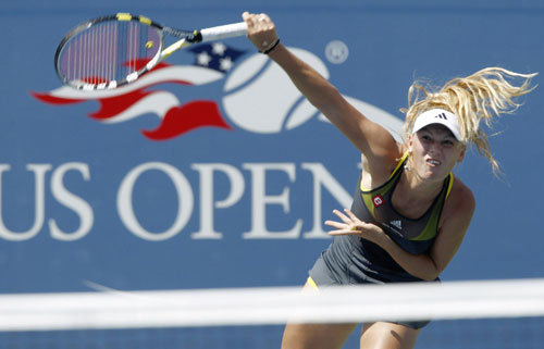 Wozniacki serves up double bagel at US Open