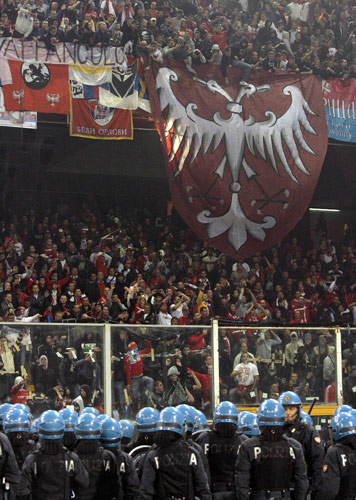 Italy v Serbia Euro 2012 qualifier abandoned amid crowd violence