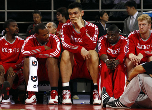 Yao plays 19 mins as Rockets beat Nets in NBA China Games