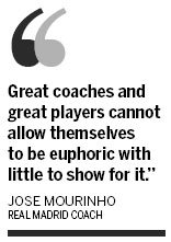 We aren't the Real thing yet, Mourinho says after win