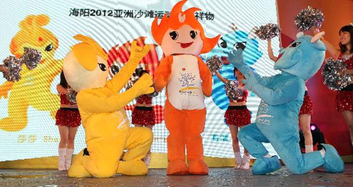 Mascots for 3rd Asian Beach Games unveiled