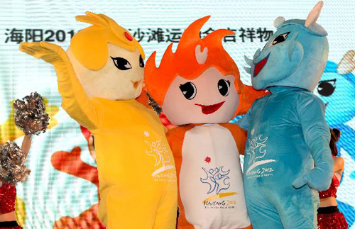 Mascots for 3rd Asian Beach Games unveiled