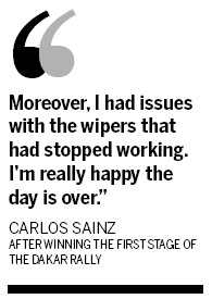 Sainz wins Dakar first stage