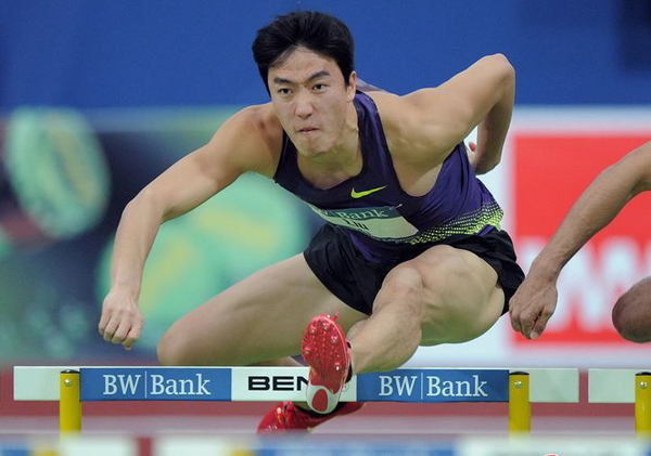 Liu Xiang finishes third at Karlsruhe Indoors