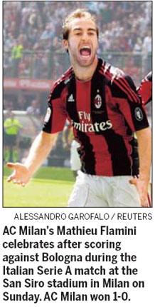 Milan on brink of glory after Bologna victory
