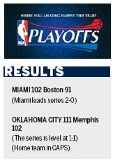 James, Wade combine for 63 as Heat top Celtics 102-91