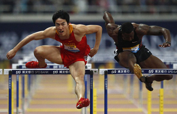 Liu Xiang ends Oliver's winning streak in high hurdles