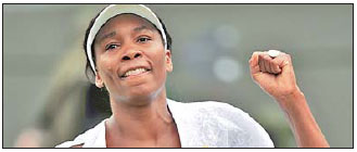 Venus warming up for the US Open