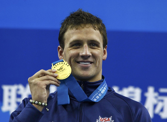 Lochte wins 3rd and 4th golds at swim worlds