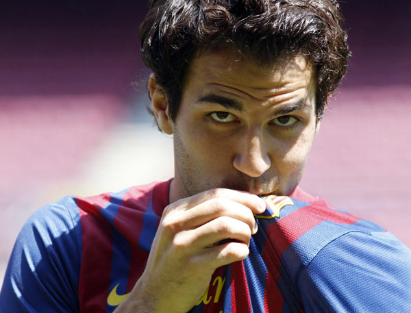 Special day for Fabregas as he rejoins Barca