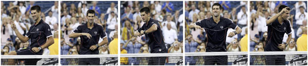 Djokovic hits 60 wins at injury-plagued US Open