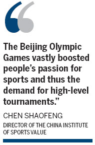 China's booming sporting chances