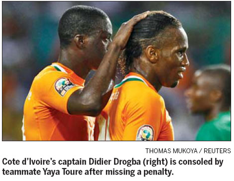 Cote d'Ivoire, who yet again failed to fulfil its favorite's tag at the Africa Cup of Nations, heads back to Abidjan laden down with disappointment, coach Francois Zahoui said. Upset and disappointed