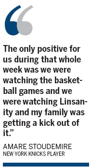 Amare Stoudemire watched Linsanity from Florida, a welcome break as he grieved the death of his brother. Getting Anthony, Stoudemire back can't be a bad thing, can it?