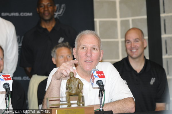 Popovich named NBA's coach of the year