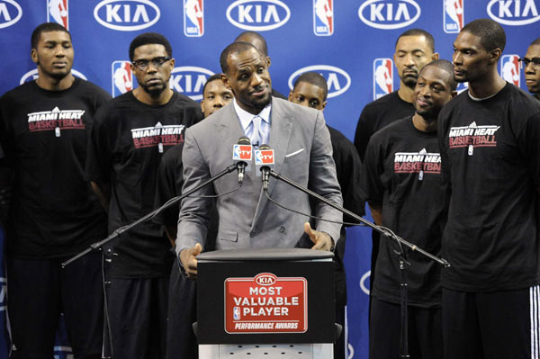 LeBron James named MVP winner