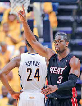 Wade scores 41 as Heat eliminate Pacers 105