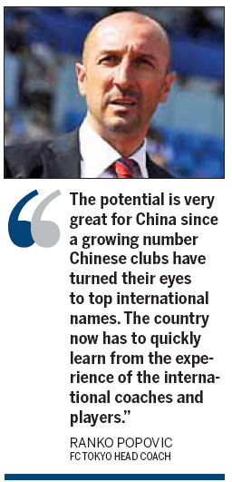 Tokyo coach says China moving in right direction