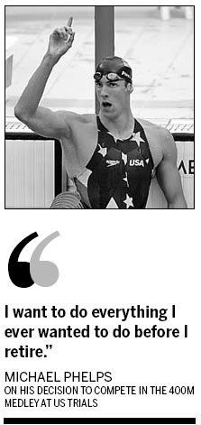 Phelps wants to go out with a bang