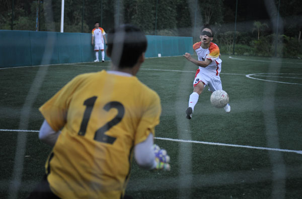 China's Blind Soccer team minds set on gold