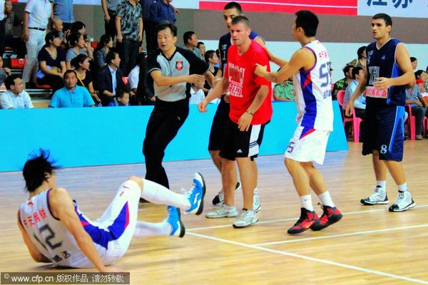 China beats Serbia in scuffle-marred CBA friendly
