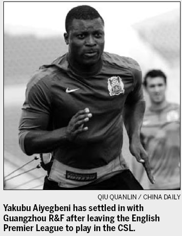 Aiyegbeni finds himself at home in Guangzhou