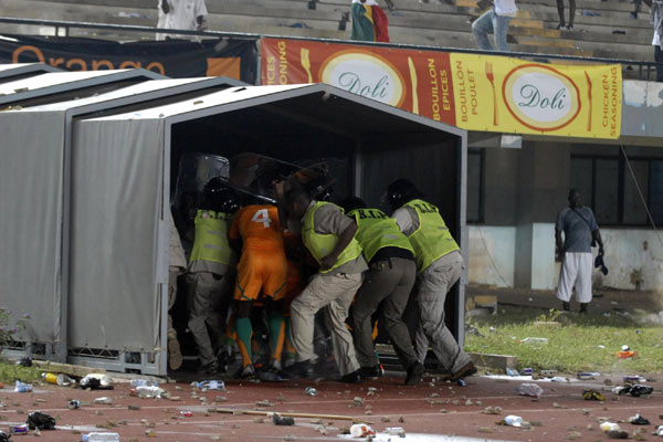 Senegal-Cote d'Ivoire tie abandoned after rioting