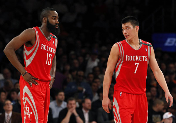 Lin shines in Rockets landslide win over Knicks