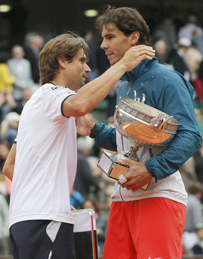 Nadal beats Ferrer for record 8th French Open win