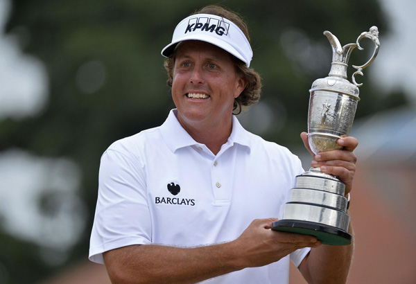 Phil Mickelson of the US wins British Open