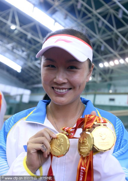Peng Shuai retains all four titles at Chinese National Games