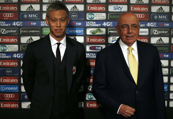 Japan's Honda presented at AC Milan