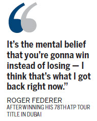 Federer finishes Dubai six-pack