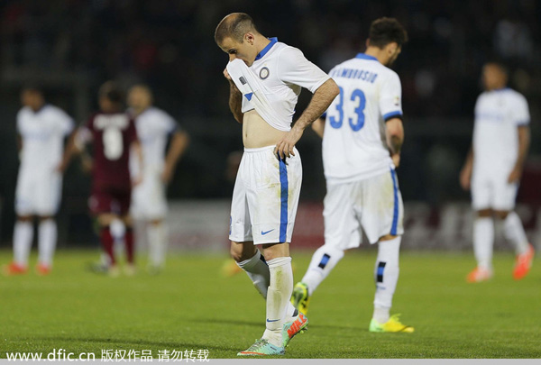 Inter wastes 2-goal lead in 2-2 draw at Livorno