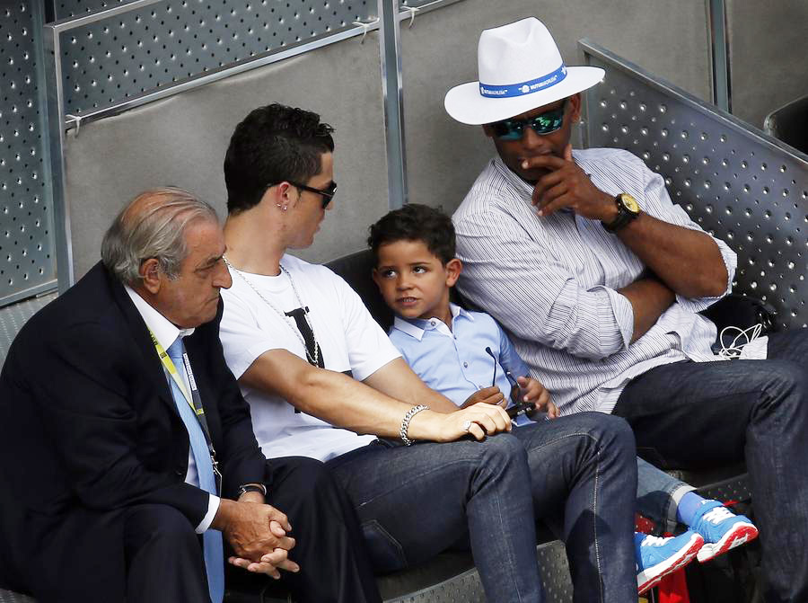 Ronaldo and son spotted in Madrid Open