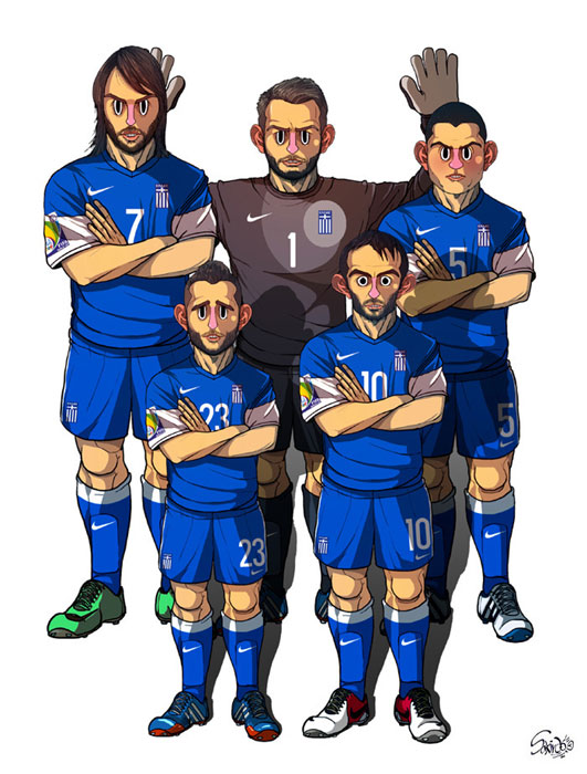 Cartoonist draws World Cup teams