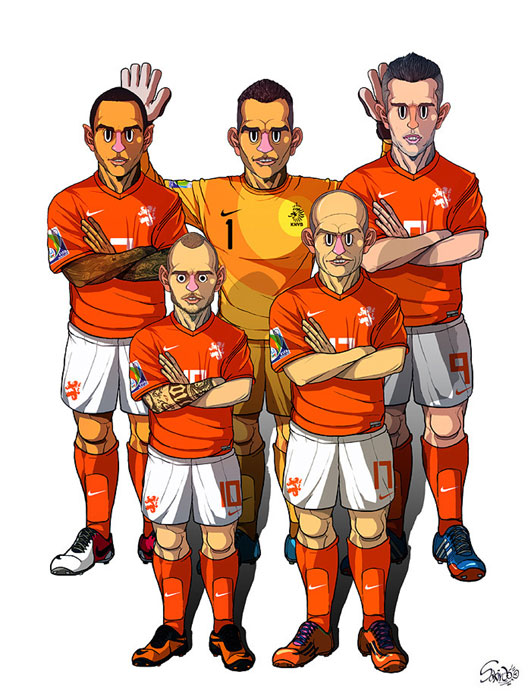 Cartoonist draws World Cup teams[2]- Chinadaily.com.cn