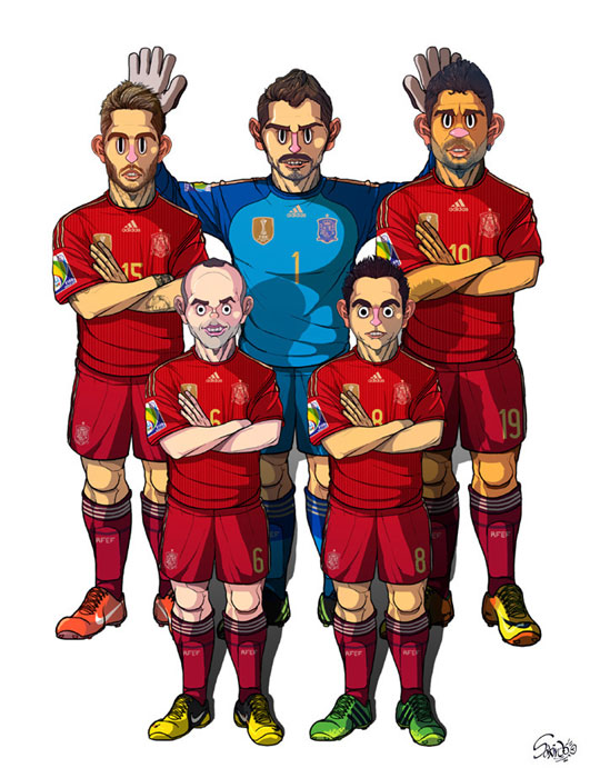 Cartoonist draws World Cup teams