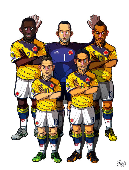 Cartoonist draws World Cup teams