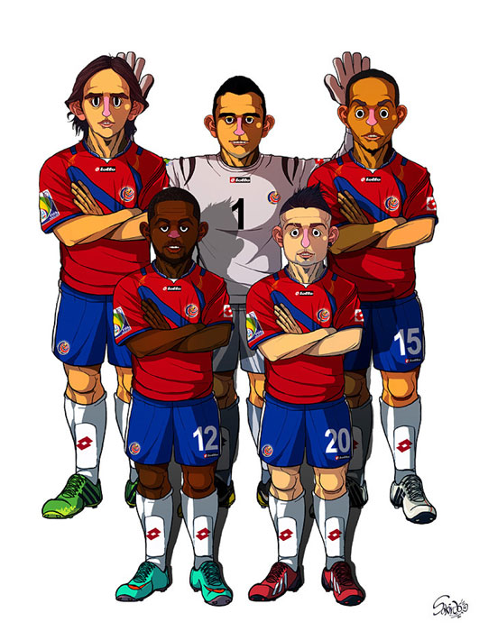 Cartoonist draws World Cup teams